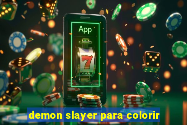 demon slayer para colorir